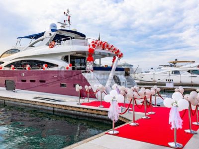 3-6 Hour VIP Birthday Party 110ft Yacht With Cake, Decorations & Drinks Included – Inflatables/Slides & Dinner – (Up to 85 PAX)