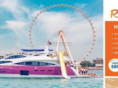 Shared Tour - YACHT RIDE & SLIDE - 4HR (Includes Food, Slides, Drinks)
