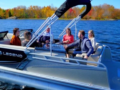 Boat Rental In Muskoka, Gravenhurst - 23ft Pontoon Boat Rental (150HP, 12 Max Guests)