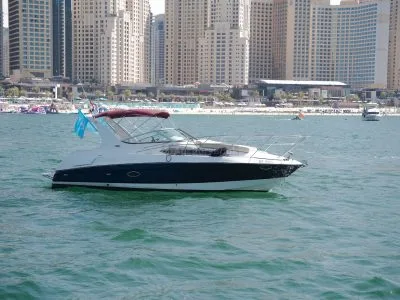 AnchorsBook Fleet: Dubai Party Yacht Rental – Regal 33ft (8 PAX)