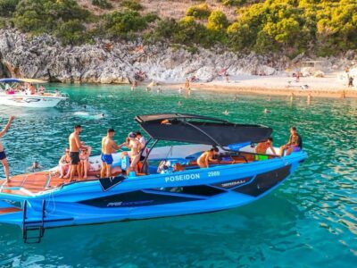 Grama Bay Boat Tour: Explore 20+ Hidden Gems, Blue Caves & Crystal Waters | 5.5h Coastal Adventure with Swim Stops