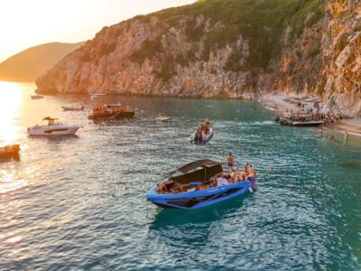 Grama Bay Boat Tour: Explore 20+ Hidden Gems, Blue Caves & Crystal Waters | 5.5h Coastal Adventure with Swim Stops