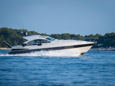 Luxury Pershing 46 Motor Yacht Charter in Hvar, Croatia – Full-Day Private Cruise for 10 with Skipper & Hostess