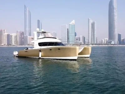 Abu Dhabi Catamaran Charter | 55ft Private Yacht with Onboard Grill