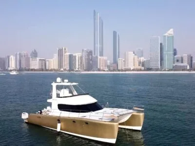 Abu Dhabi Catamaran Charter | 55ft Private Yacht with Onboard Grill