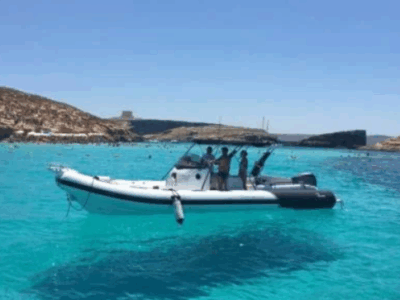 Malta: BOMBARD 650 RIB – Compact & Fun Private Boat Charter for 8 Guests