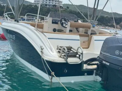 Private Eolo 150HP Boat Rental in Ksamil, Albania | 2015 Motorboat for Island Hopping & Coastal Cruises