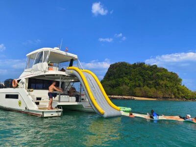 Private Leopard 51 Catamaran Charter with Waterslide, Floating Jacuzzi & Island Cruise
