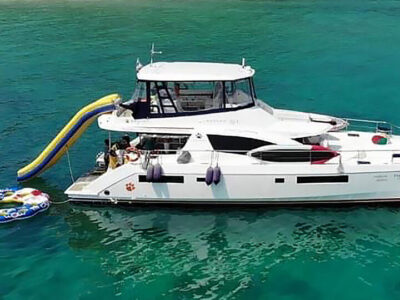 Private Leopard 51 Catamaran Charter with Waterslide, Floating Jacuzzi & Island Cruise