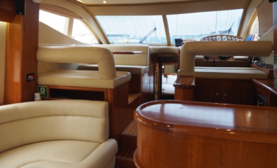 Sleek Flybridge Private Yacht Charter in Singapore with Water Toys