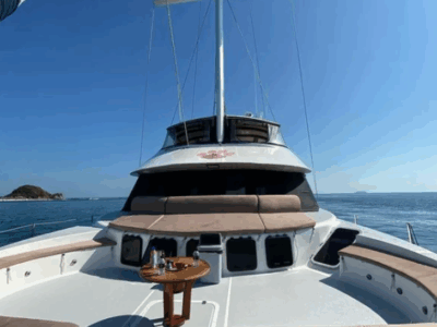 HYPE YACHT 55 Phuket: Phi Phi Island & Maya Bay Luxury Yacht Day Tour | AnchorsBook Photo Blue Lagoon 70 Luxury Catamaran with Jacuzzi, Waterslide and Wi-Fi in Thailand