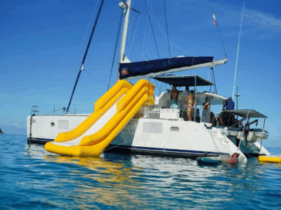 Lagoon 440 Catamaran Charter with Water Toys & Glass-Bottom Boat Experience