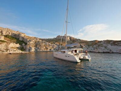Lagoon 400 Catamaran Charter in Bodrum – 4 Cabins, Skipper & Comfortable Sailing Experience