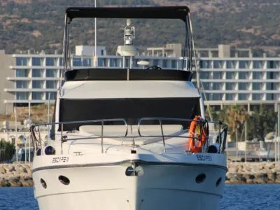 Explore Latchi Aboard the Rodman 38 Flybridge Yacht