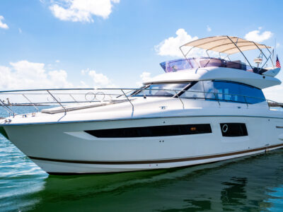 French Luxury on the Water | 52ft Prestige Flybridge Yacht Charter Miami