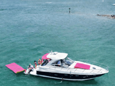 Turn Heads in Miami Aboard the Stylish 45ft Diamond Pink Yacht
