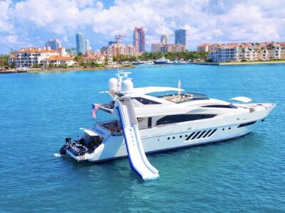 Relax in the Jacuzzi and Explore Miami Aboard the 100’ Dominator