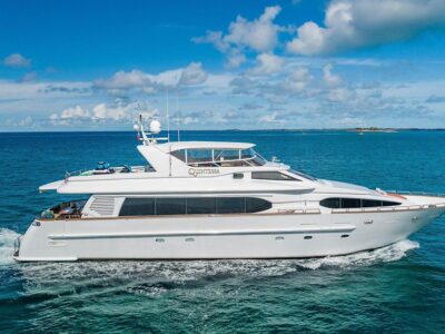 112' Custom Privilege Superyacht Charter in Miami | 2 Jacuzzis, Sauna, Jet Skis & Aquabana Included | AnchorsBook Photo Unwind Above the Water on the 105’ Aqua with Private Jacuzzi