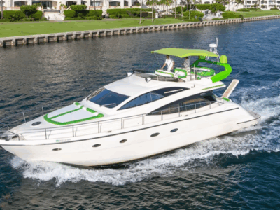 Celebrate in Italian Luxury Aboard the 65ft Aicon G Flybridge Yacht in Miami